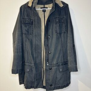Calvin Klein Jeans Jacket Men’s‎ Medium Black Utility Jacket Pockets Outdoor